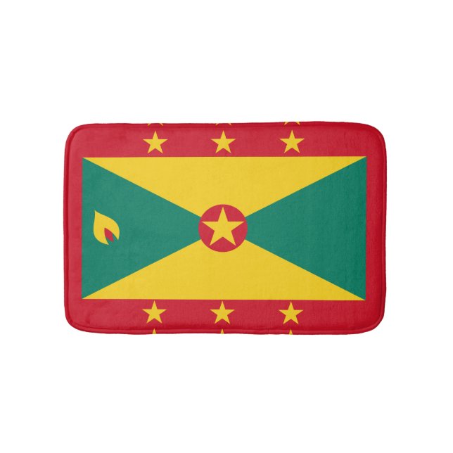 Grenadian flag bathroom mat (Front)