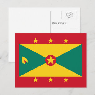 Grenadian Flag, Flag of Grenada Postcard