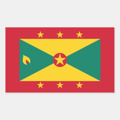 Grenadian Flag Flag of Grenada Rectangular Sticker