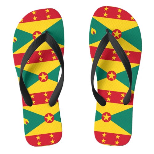 Grenadian flag flip flops