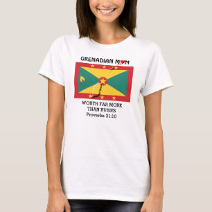 GRENADIAN MOM Worth More Than Rubies PROVERBS 31 T-Shirt