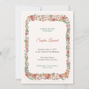 Grenadine Dimity Bridal Shower Invitation