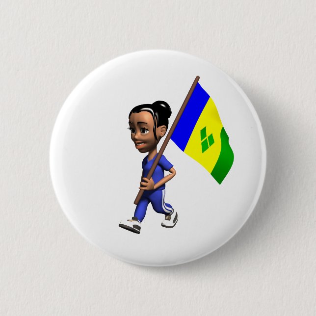 Grenadine Girl Pinback Button (Front)
