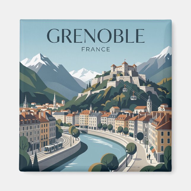 Grenoble France Magnet (Front)