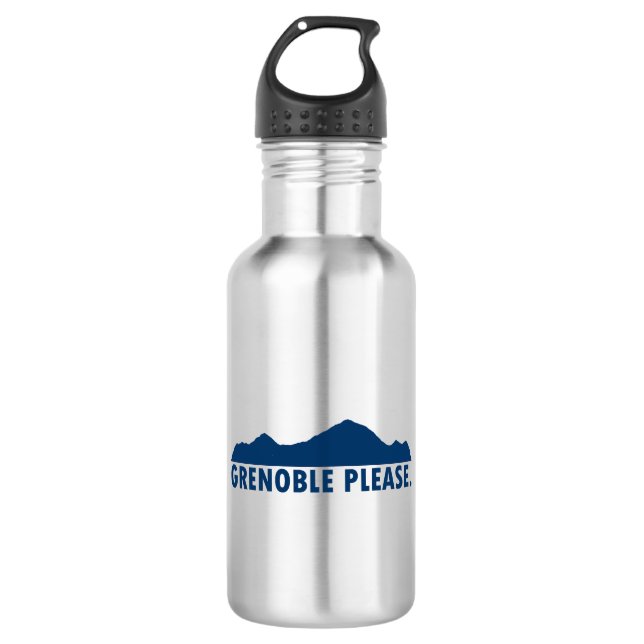 Grenoble France Please Stainless Steel Water Bottle (Front)