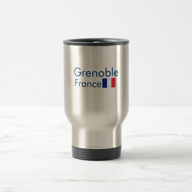Grenoble, France Travel/Commuter Mug (Center)