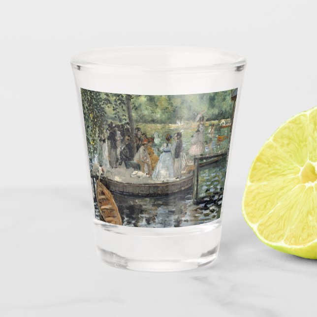 Grenouillere Renoir Impressionist Painting Art Shot Glass (Front)