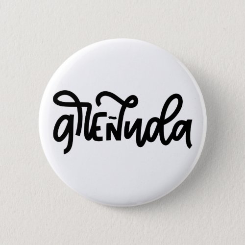 Greuda Spanish hand_lettered design Button