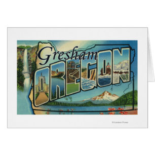 Gresham, Oregon - Large Letter Scenes Cards