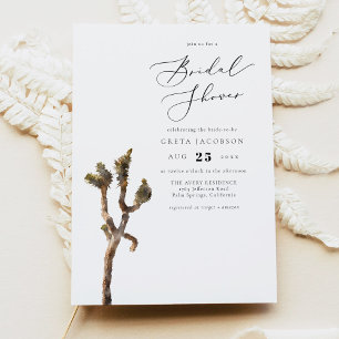 GRETA Boho Watercolor Joshua Tree Bridal Shower In Invitation