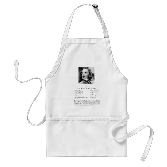 Greta Garbo Swedish Meatball Apron (Front)