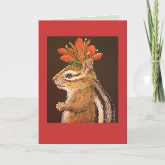 Greta the chipmunk card (Front)