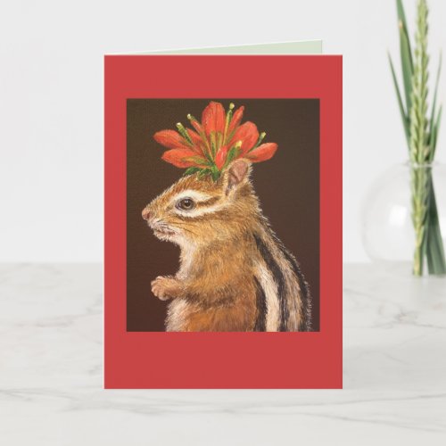 Greta the chipmunk card