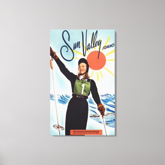 Gretchen Fraser Advertisement Poster Canvas Print (Front)