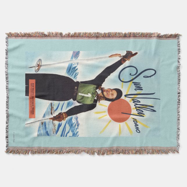 Gretchen Fraser Advertisement Poster Throw Blanket (Front)
