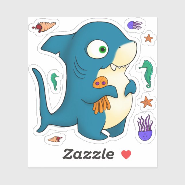 Gretchen the Baby Shark, sticker set (Sheet)