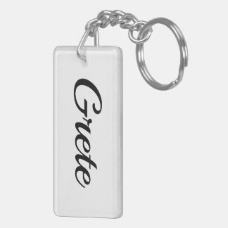 Grete black white keychain
