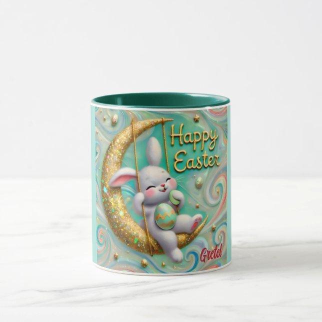 GRETEL~ MOON Bunny ~ HAPPY EASTER ~ Mug (Center)