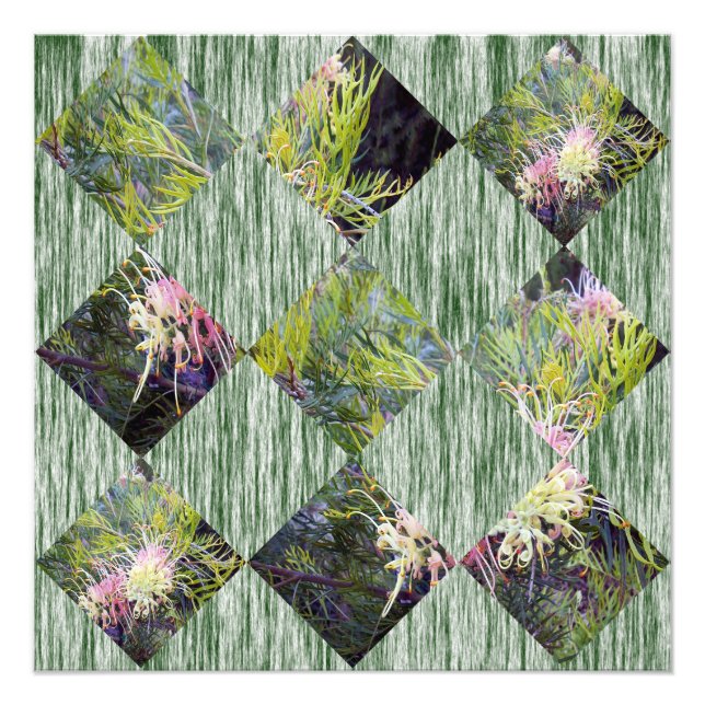 Grevillea: Embracing Nature's Diamond Patterns, Photo Print (Front)