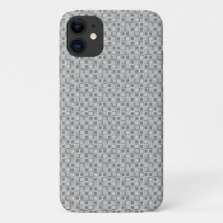 Grey 70's year styling squares iPhone 11 case