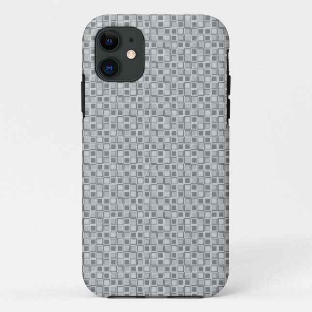 Grey 70's year styling squares Case-Mate iPhone case (Back)
