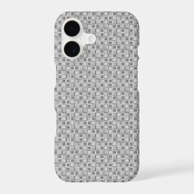 Grey 70's year styling squares iphone case (Back)