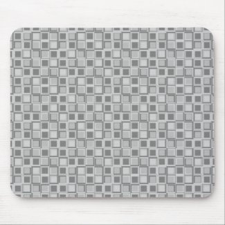 Grey 70's year styling squares mouse pad