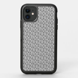 Grey 70's year styling squares OtterBox symmetry iPhone 11 case