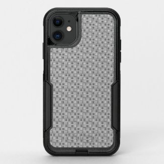 Grey 70's year styling squares OtterBox commuter iPhone 11 case