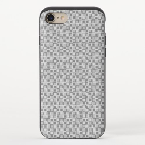 Grey 70s year styling squares iPhone 87 slider case