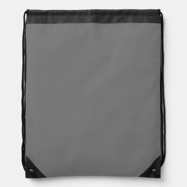Grey #767676, Gunsmoke Drawstring Backpack (Front)