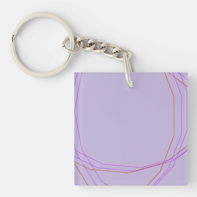 grey 8297 abstract art   keychain (Front)