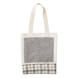 Grey Abstract Pattern Zazzle HEART Tote Bag