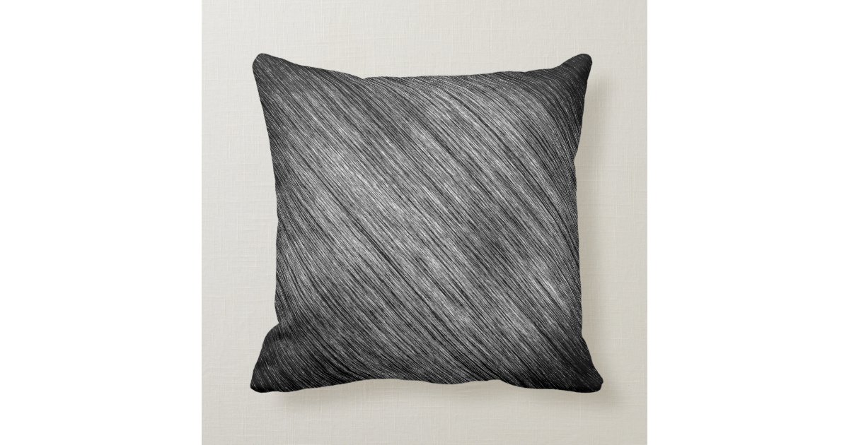 Grey Abstract Throw Pillow