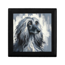 Grey Afghan Hound Portrait