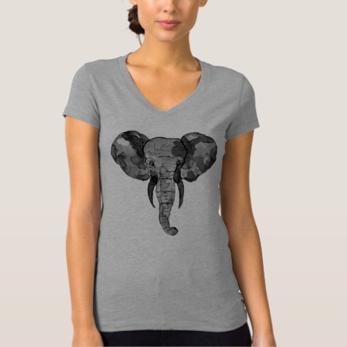 Grey African Elephant T_Shirt