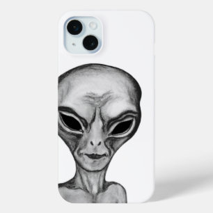 Grey Alien iPhone 15 Plus Case