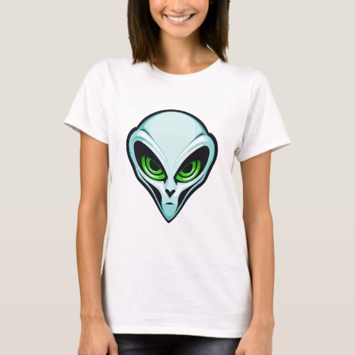 Grey Alien Head Zeta Reticulan Asgardian T_Shirt