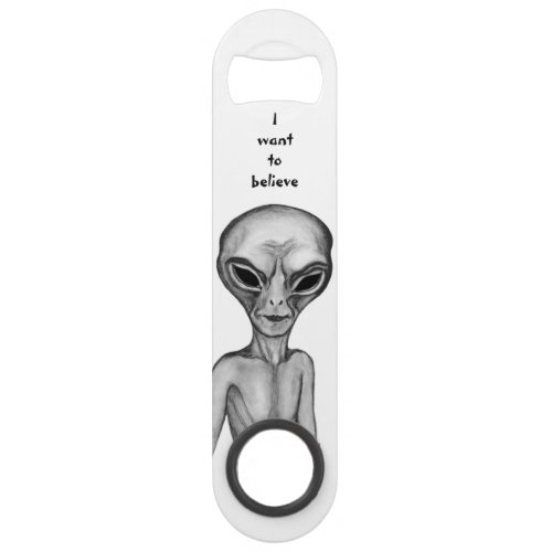Grey Alien  I want to believe Bar Key