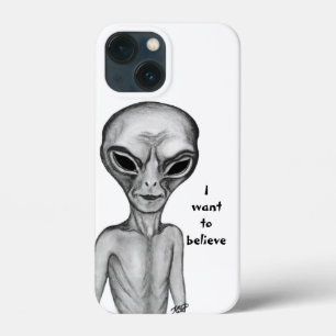 Grey Alien , I want to believe iPhone 13 Mini Case