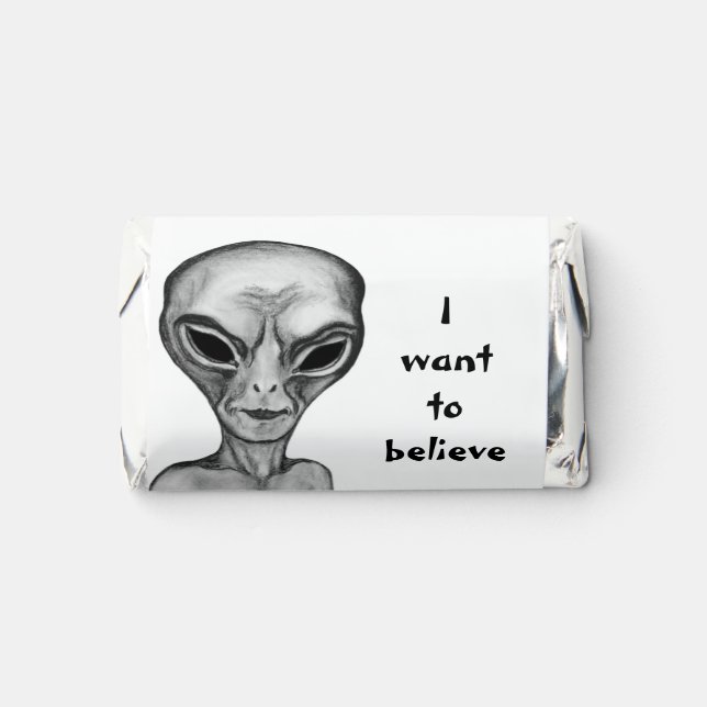 Grey Alien , I want to believe Hershey's Miniatures (Front)