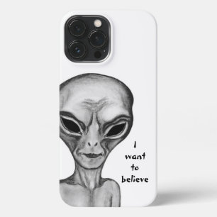 Grey Alien , I want to believe iPhone 13 Pro Max Case