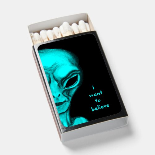 Grey Alien  I want to believe Matchboxes