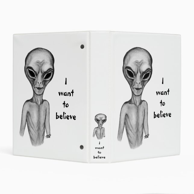Grey Alien , I want to believe Mini Binder (Background)
