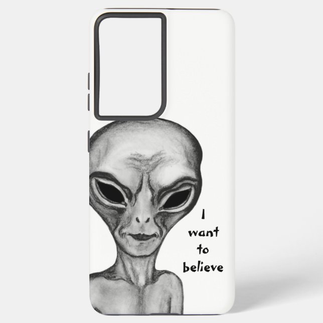 Grey Alien , I want to believe Samsung Galaxy Case (Back)