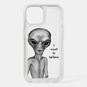 Grey Alien , I want to believe iPhone 15 Case