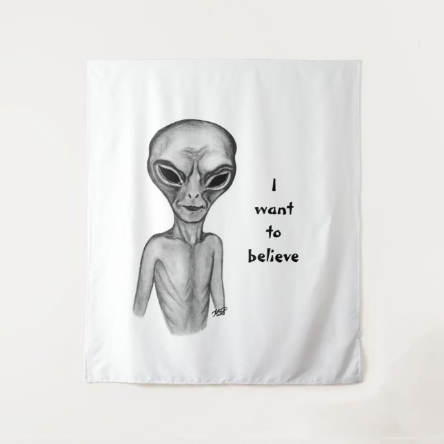 Grey Alien , I want to believe Tapestry (Front)