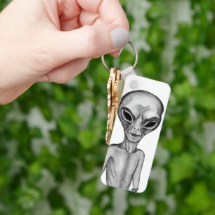 Grey Alien Keychain