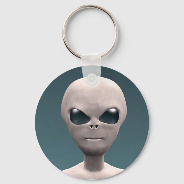 Grey Alien Keychain (Front)