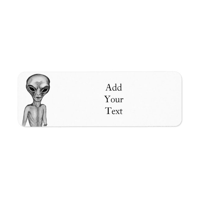 Grey Alien Label (Front)